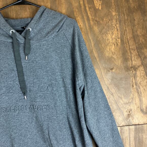 Lauren Ralph Lauren Womens Hoodie Gray Black Label Pullover Long Sleeve XLarge - Picture 5 of 13